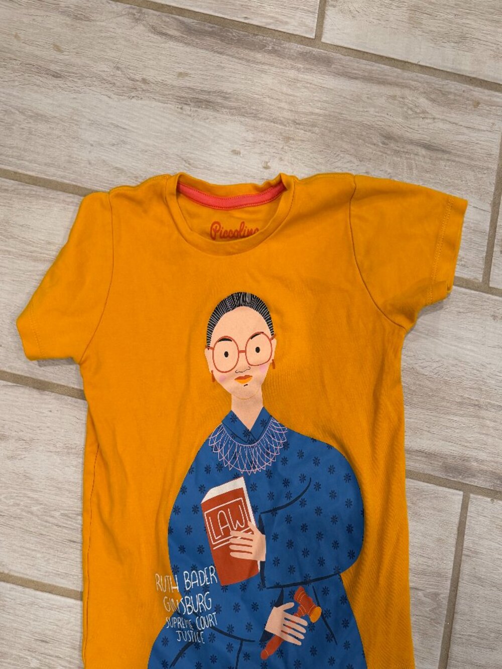 Piccolina Ruth Bader Ginsburg RBG Trailblazer Tee Size 5T